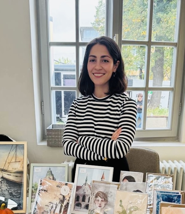 Painting detail for Contact section