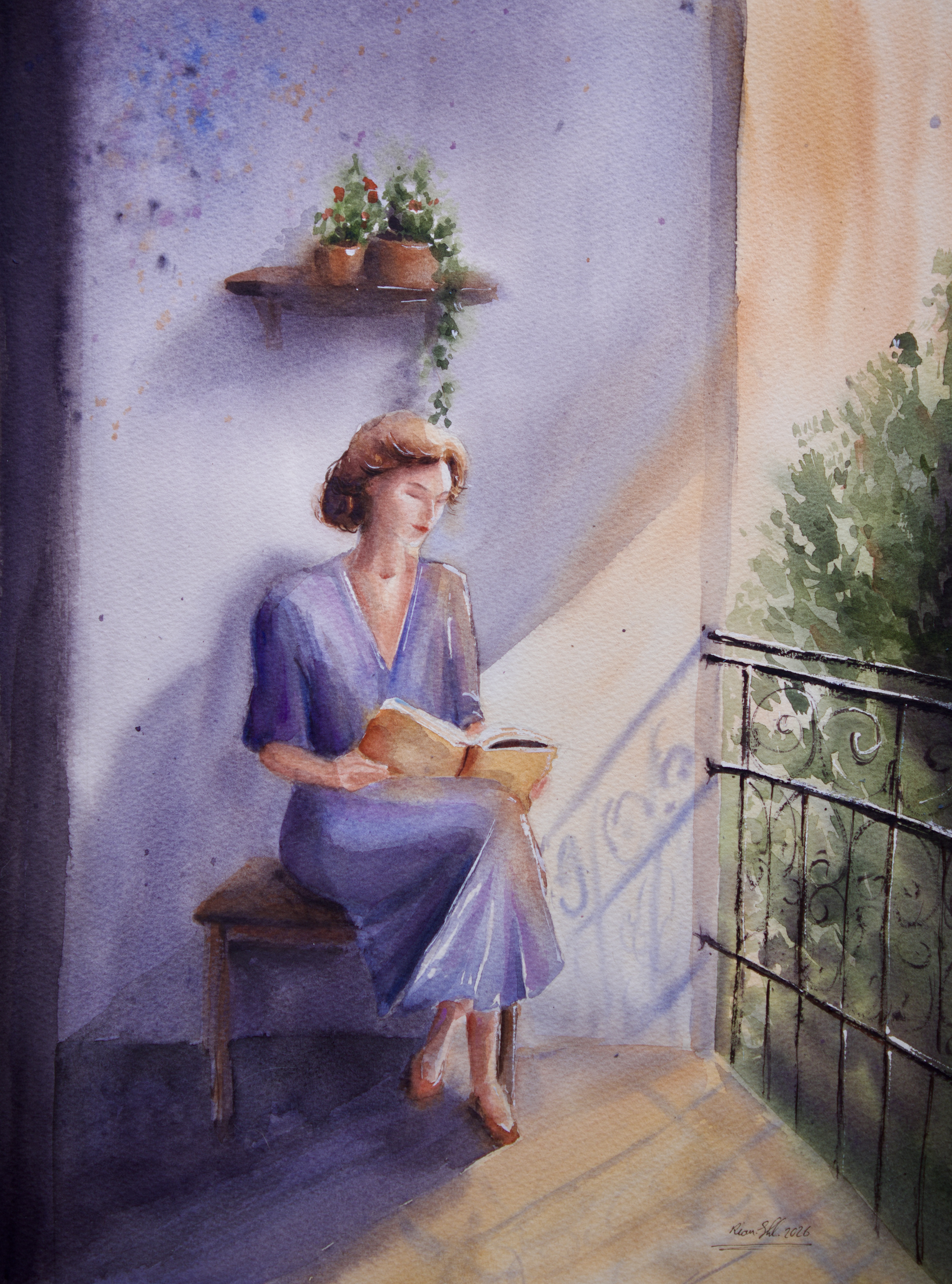 Painting detail for Contact section